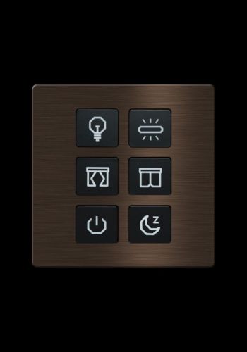 Click Push Button TIS-BUS Series 6 gang in Single